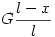 G\frac{l-x}{l}