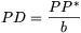 PD={PP^*\over b}