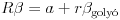 R\beta=a+r\beta_{\text{goly\'o}}