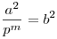 \frac{a^2}{p^m}=b^2