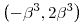 \left( - \beta^3, 2 \beta^3 \right)