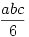 \frac{abc}{6}