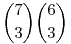 \binom{7}{3}\binom{6}{3}