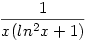 \frac{1}{x(ln^2x+1)}