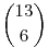 \binom{13}{6}