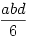 \frac{abd}{6}