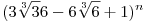 (3\root3\of36-6\root3\of6+1)^n