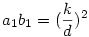 a_1b_1=(\frac{k}{d})^2