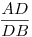 \frac{AD}{DB}