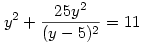 y^2+\frac{25y^2}{(y-5)^2}=11