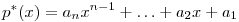 p^*(x)=a_nx^{n-1}+\ldots +a_2x+a_1