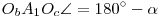 O_bA_1O_c\sphericalangle=180^\circ-\alpha