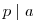 p\mid a
