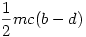 \frac{1}{2}mc(b-d)