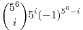 \binom{5^6}{i}5^i(-1)^{5^6-i}