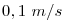 0,1~m/s  \0