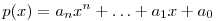 p(x)=a_nx^n+\ldots+a_1x+a_0