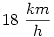 18~\frac{km}{h}