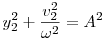 
y_2^2+\frac{v_2^2}{\omega^2}=A^2 