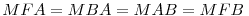 MFA\sph=MBA\sph=MAB\sph=MFB\sph