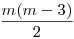 \frac{m(m-3)}{2}