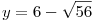 y=6-\sqrt{56}
