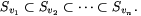 S_{v_1}\subset S_{v_2}\subset\cdots\subset S_{v_n}.