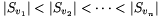 |S_{v_1}|<|S_{v_2}|<
\cdots<|S_{v_n}|