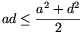 ad\le\frac{a^2+d^2}{2}