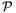 \mathcal{P}