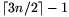 \lceil3n/2
\rceil-1