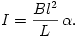 
I=\frac{Bl^2}{L}\,\alpha.
