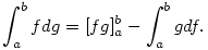 \int_a^b f dg=[f g]_a^b-\int_a^b g df.