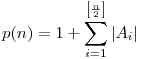 p(n)=1+\sum_{i=1}^{\left[\frac{n}2\right]}|A_i|