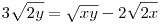  3\sqrt{2y} = \sqrt{xy}-2\sqrt{2x} 