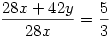{28x+42y\over28x}={5\over3}