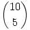 \binom{10}{5}