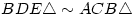 BDE\triangle\sim ACB\triangle
