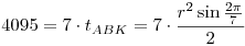 4095=7\cdot
t_{ABK}=7\cdot\frac{r^2\sin\frac{2\pi}7}2