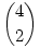 \binom42