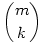 {m\choose k}