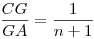 \frac{CG}{GA}=\frac{1}{n+1}