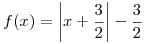 f(x)= \left|x+ \frac 32\right|- \frac 32