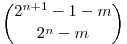 \binom{2^{n+1}-1-m}{2^n-m}