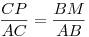 \frac{CP}{AC} = \frac{BM}{AB}