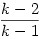 {k-2\over k-1}