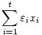 \sum_{i=1}^t\varepsilon_ix_i