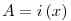 A=i\left(x\right)