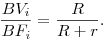 
\frac{BV_i}{BF_i} = \dfrac{R}{R+r}.
