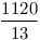 \frac{1120}{13}